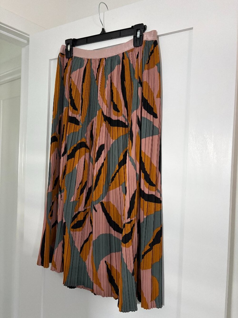 Unique Colorful Accordion Midi Skirt